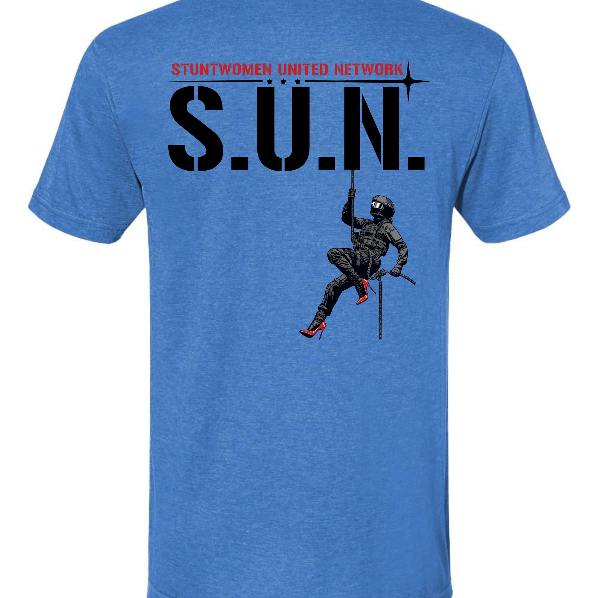 Carolina Blue Mist / XS / Drop Line Logo (Back + Chest Shield)