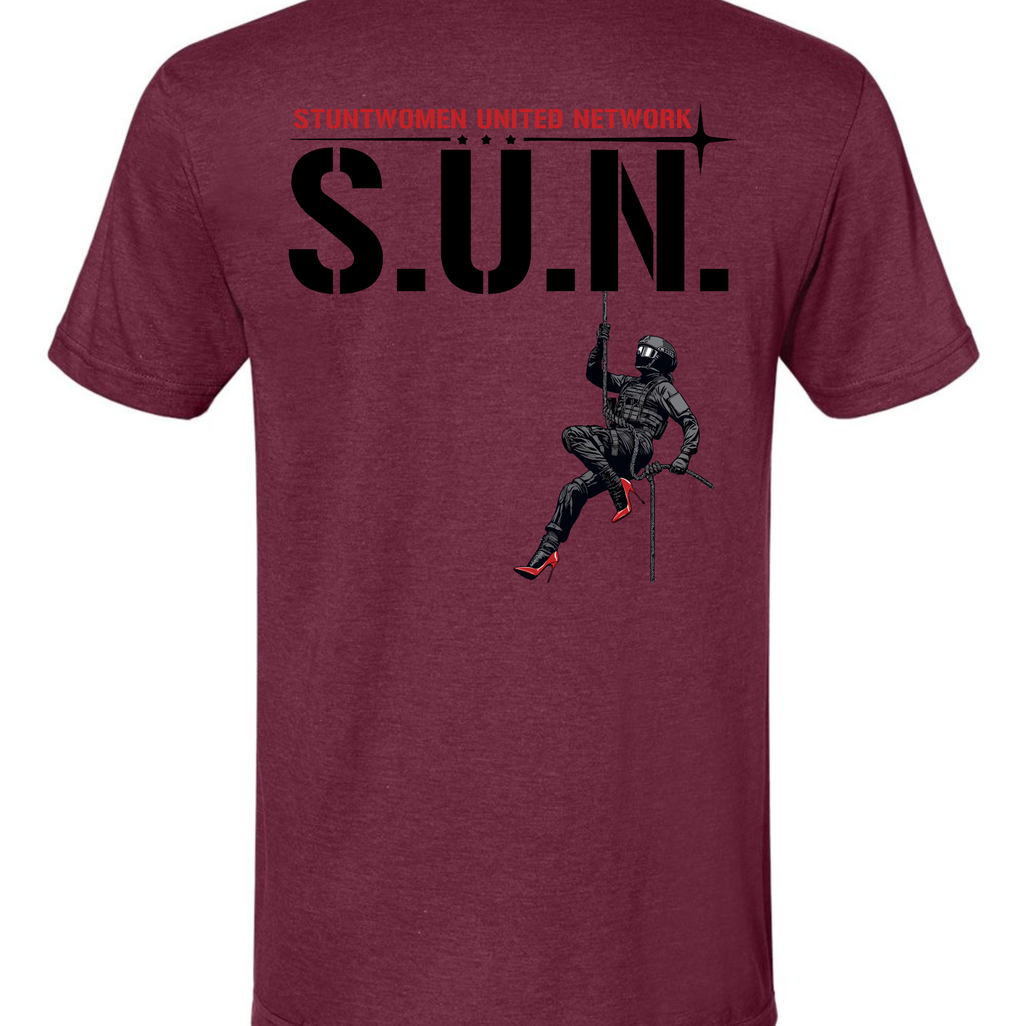 Maroon Mist / XS / Drop Line Logo (Back + Chest Shield)