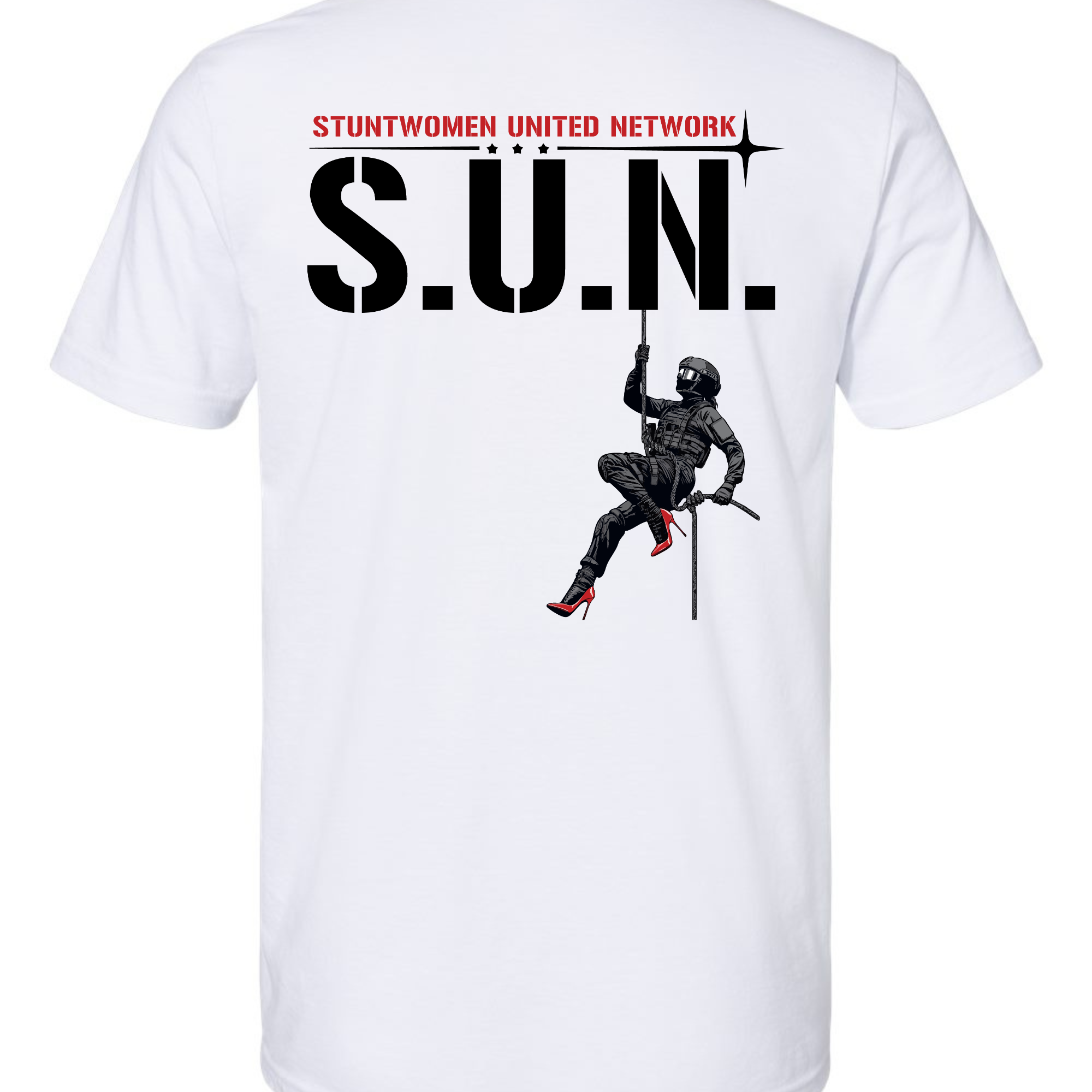 White / XS / Drop Line Logo (Back + Chest Shield)